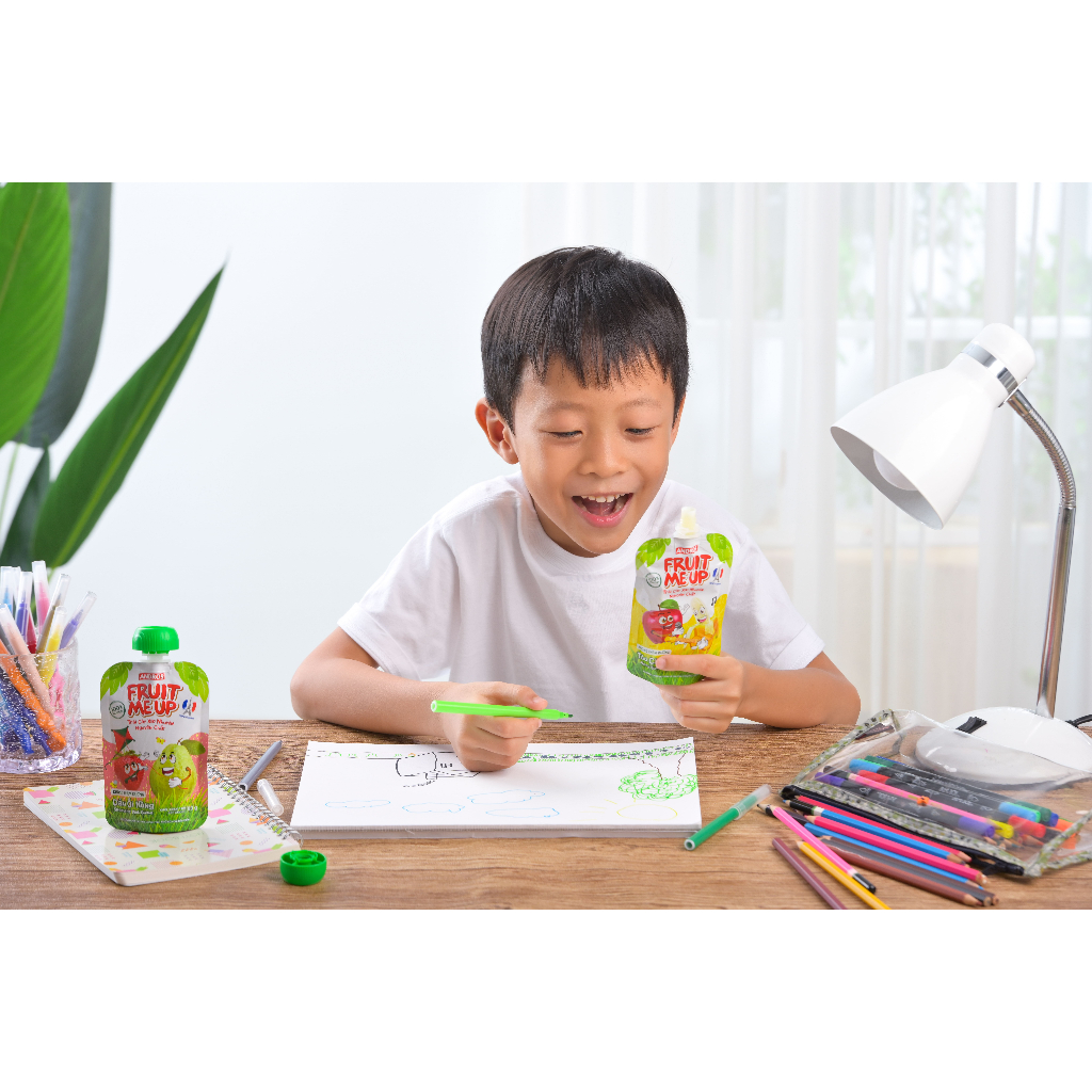 Thùng 20 Túi Trái Cây Xay Nhuyễn Vị Táo - 100% trái cây thật - ANDROS FRUIT ME UP - 90gx20