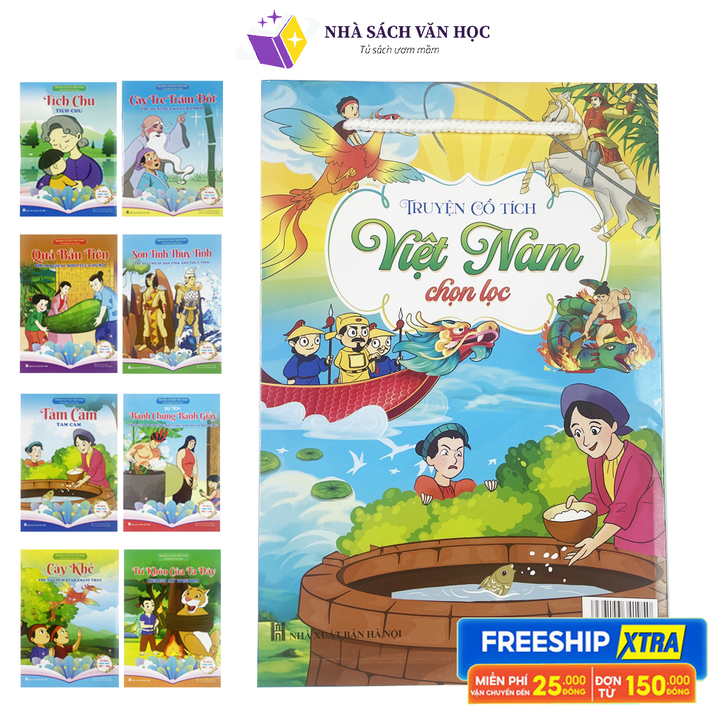 Sách - Truyện Cổ Tích Việt Nam Chọn Lọc - Song Ngữ Anh Việt Cho Bé - Bộ 8 Cuốn