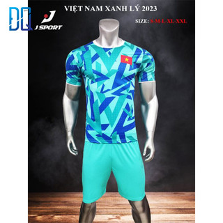 Đồ bóng đá Việt Nam xanh 2023 thun lạnh cao cấp