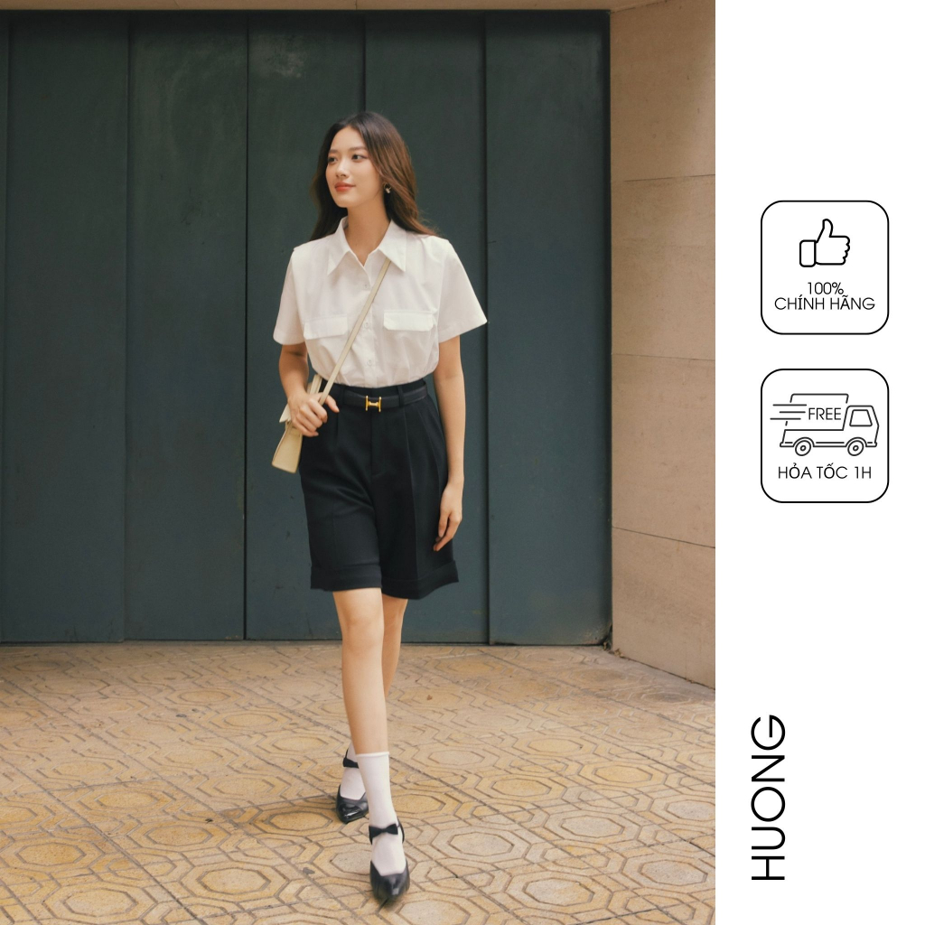 Quần lỡ nơ V gấu HUONG BOUTIQUE HBQS55