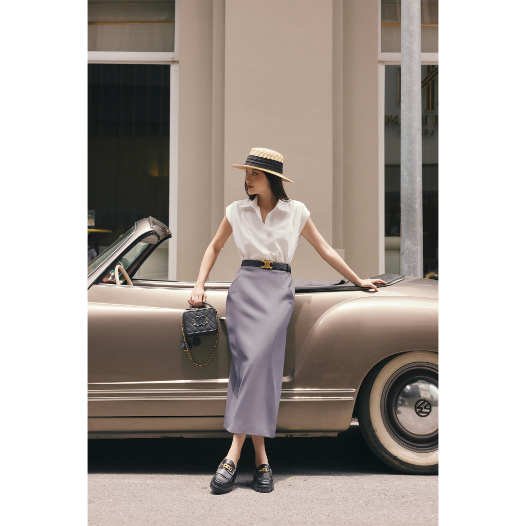 Chân váy dáng dài bổ mí HUONG BOUTIQUE HBZ484