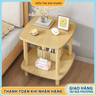 Tủ Kệ Gỗ MDF Vintage Để Cạnh Sofa Phòng Khách Tab Đầu Giường Gỗ MDF, Bàn Trà Nhỏ Decor