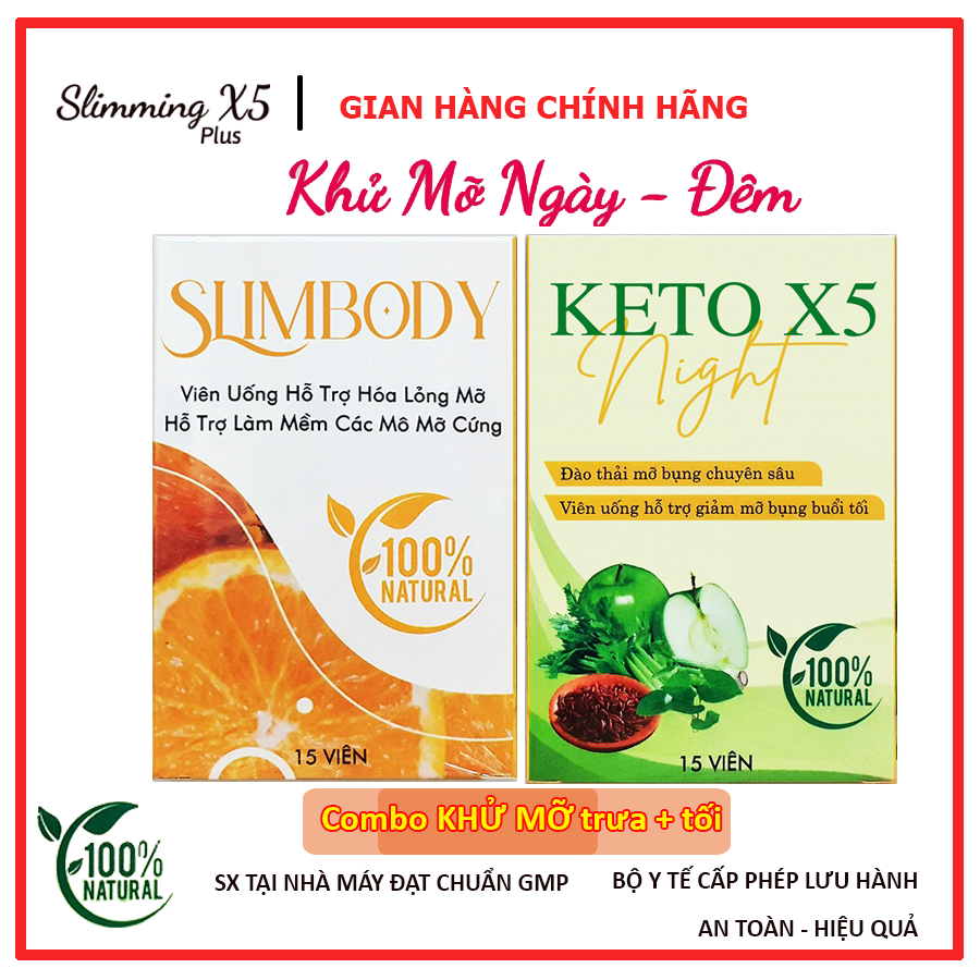 Combo Viên uống Giảm Mỡ sáng + tối hỗ trợ giảm mỡ, giảm cân nhanh tại nhà dành cho cơ địa khó giảm