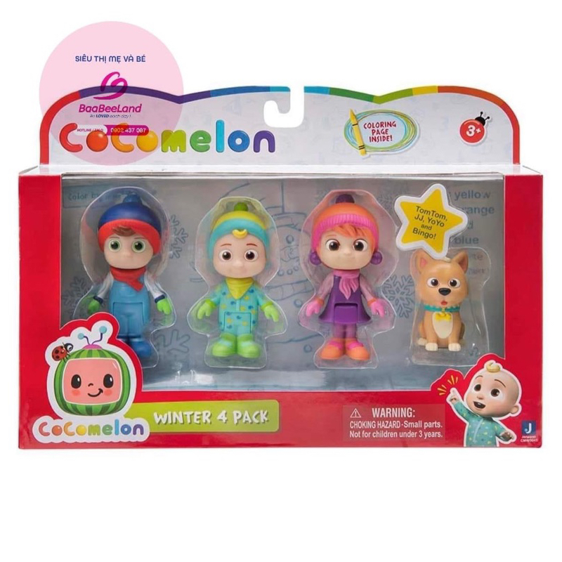 Set đồ chơi mô hình nhân vật Cocomelon đáng yêu chủ đề mùa đông - BAABEELAND