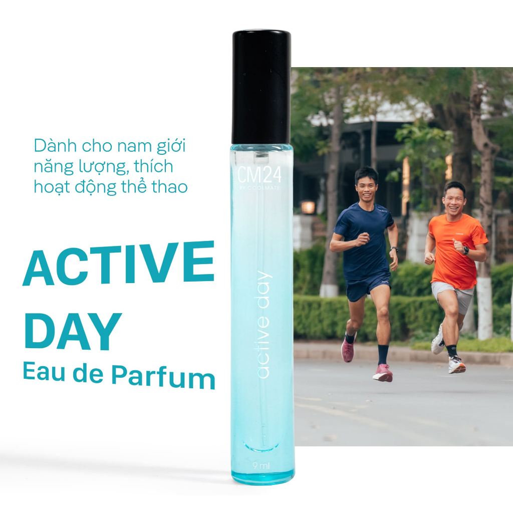 Nước hoa nam THỂ THAO CM24 ACTIVE DAY Eau de Parfum - 9ml