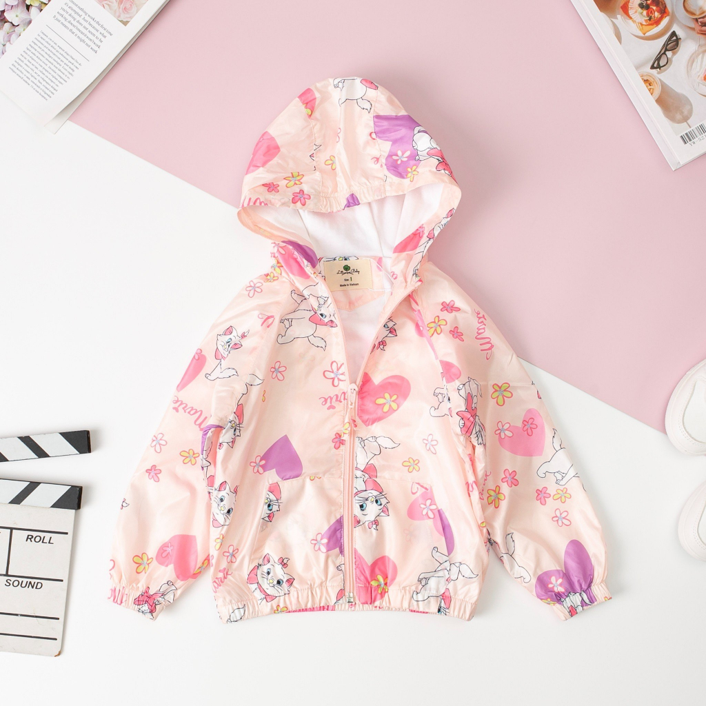 Áo gió bé gái LITIBABY 10-32kg . Chất gió mềm nhẹ , lót cotton , hàng cực đẹp