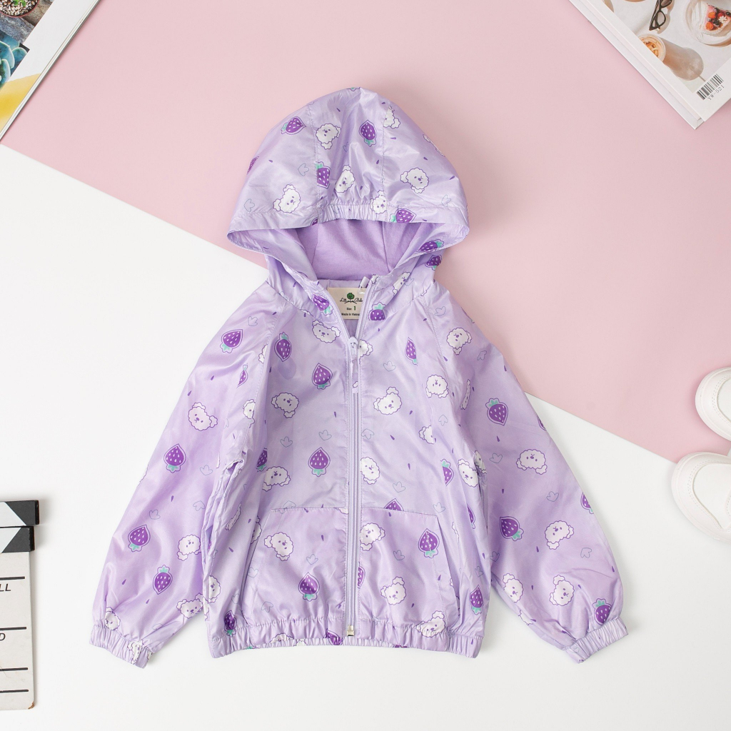 Áo gió bé gái LITIBABY 10-32kg . Chất gió mềm nhẹ , lót cotton , hàng cực đẹp