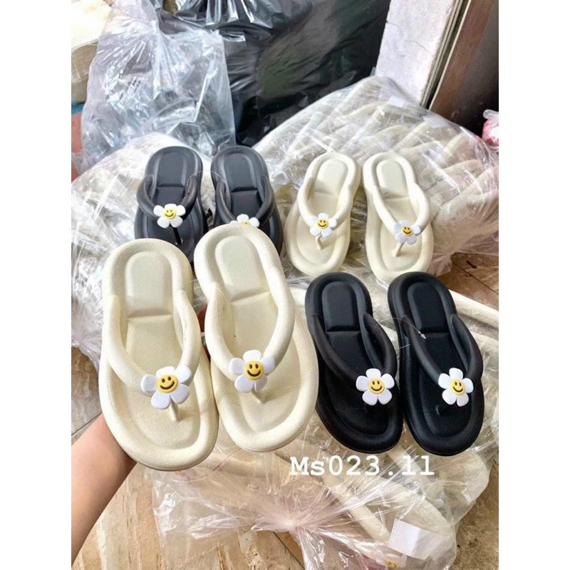 Lainiki Dép xỏ ngón, dép tông, dép kẹp hoa thời trang đi biển siêu nhẹ 023 hoa