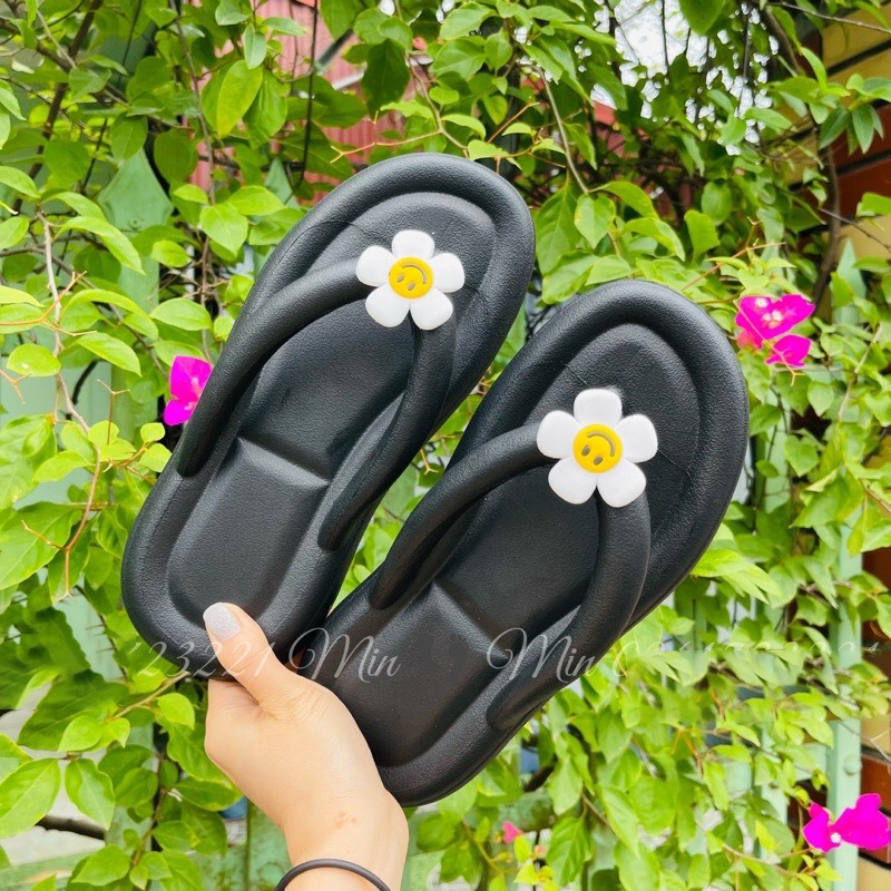 Lainiki Dép xỏ ngón, dép tông, dép kẹp hoa thời trang đi biển siêu nhẹ 023 hoa