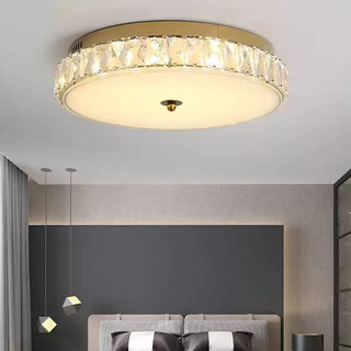 Đèn mâm vòng ốp pha lê ốp trần ,đèn phòng ngủ hình tròn hoặc vuông, đèn trang trí, đèn trần M9167