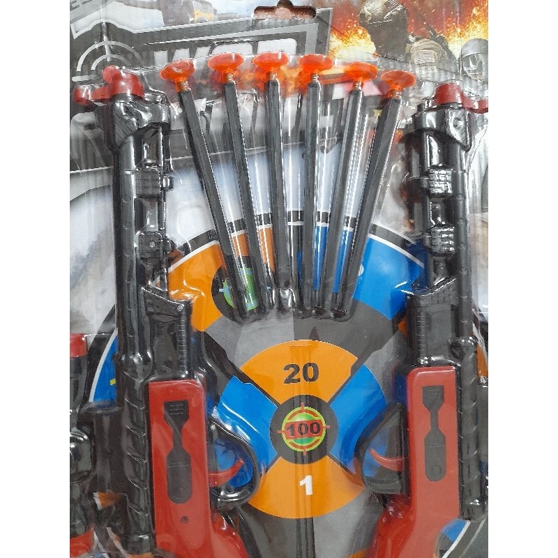 Đồ chơi vận đônvj, vỉ 2 súng bắn dính tường SIÊU TO SIÊU DÍNH siêu chất tăng cường tập trung vận động