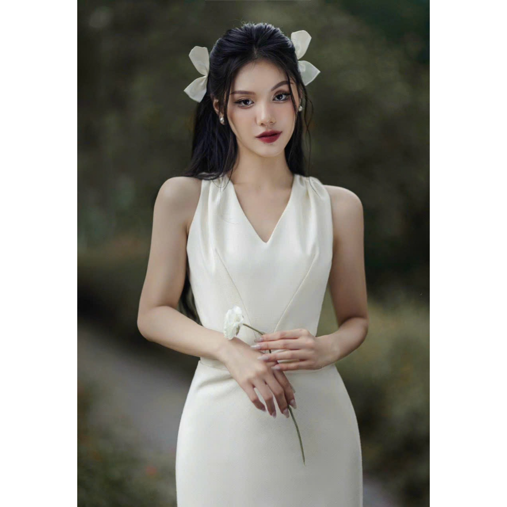 Váy đầm thiết kế dáng dài , cut out lưng sang trọng , quý phái thích hợp đi tiệc , đám cưới A119