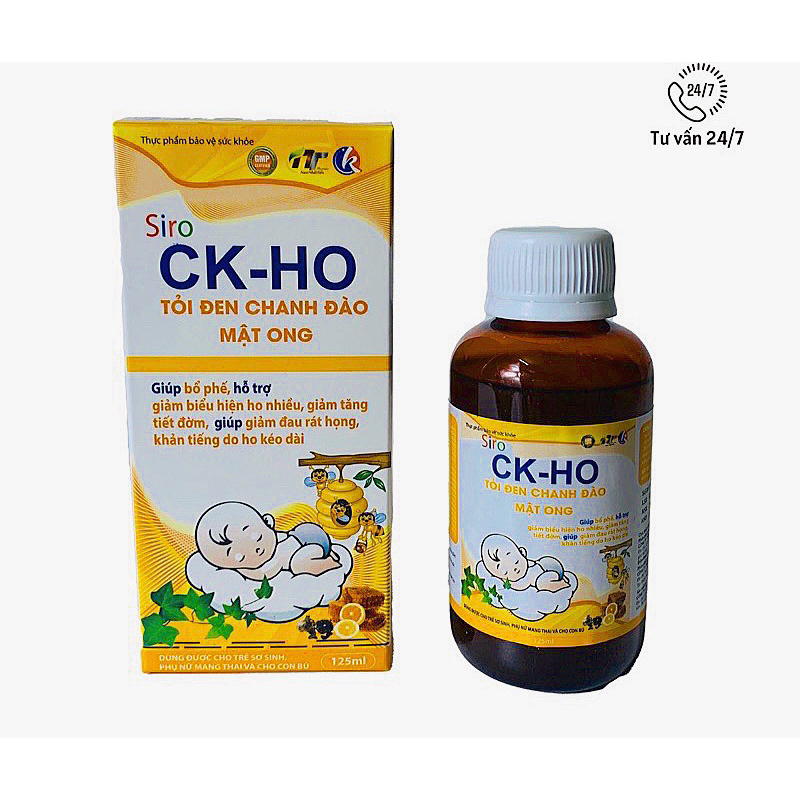 Siro ho tỏi đen chanh đào mật ong CK-HO 125ml