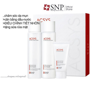 Bộ Sản Phẩm Chăm Sóc Da Mụn Da Nhờn Acsys Skin & Lotion Set Tặng Kèm Sữa Rửa Mặt Acsys