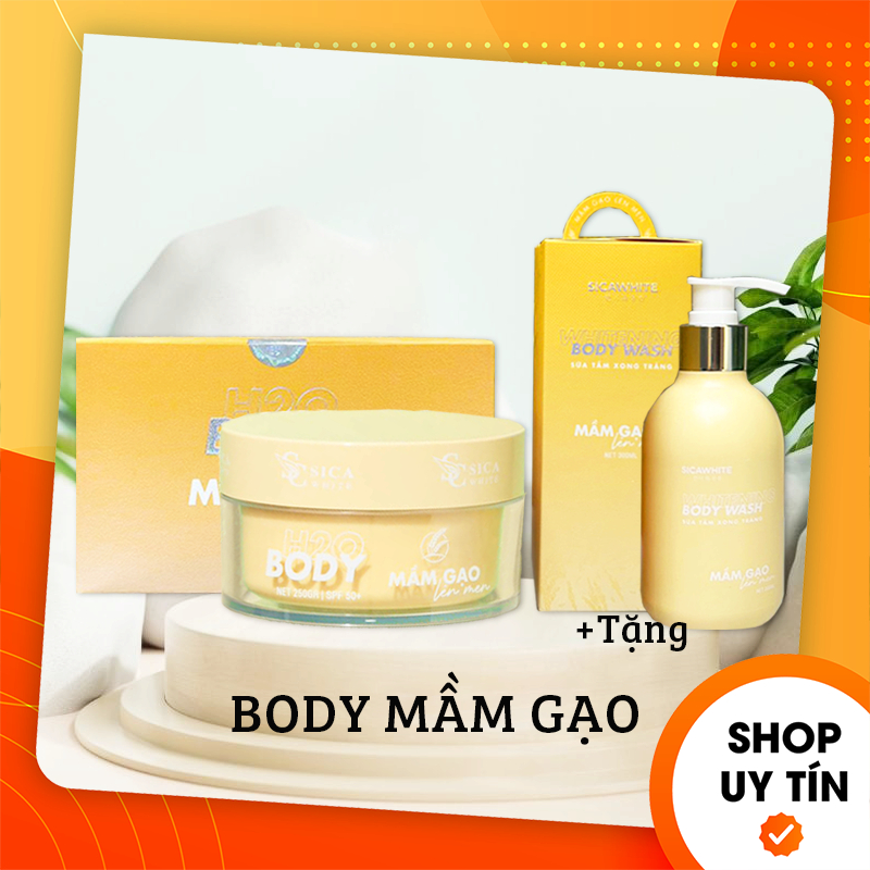 Kem Body Mầm Gạo Sica White Chính Hãng - Body H2O Mầm Gạo Lên Men