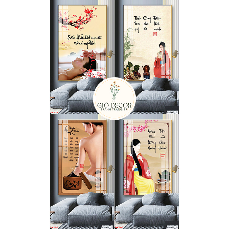 Tranh Spa - Đông Y Dưỡng Sinh - Tranh dán tường