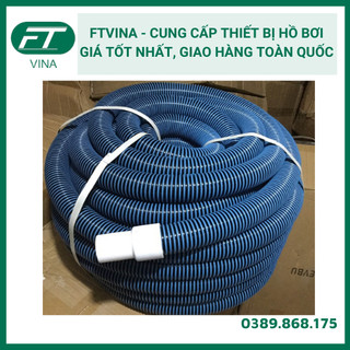 Dây hút nước vệ sinh đáy hồ bơi loại tốt dài 15m dày 2 lớp - Thiết bị vệ sinh hồ bơi, độ bền cao, đẹp