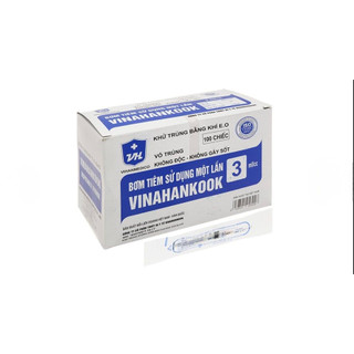 Bơm tiêm vinahankook 3ml/cc - hộp 100 cái