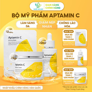 [ Bộ mỹ phẩm Aptamin C ] Kem dưỡng + Serum + Mặt nạ giúp ngăn ngừa lão hoá, làm sạch và trắng da tự nhiên