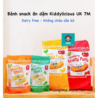 Date 11/24-2025 Bánh ăn dặm Kiddylicious cho bé 7 tháng dị ứng sữa của Anh