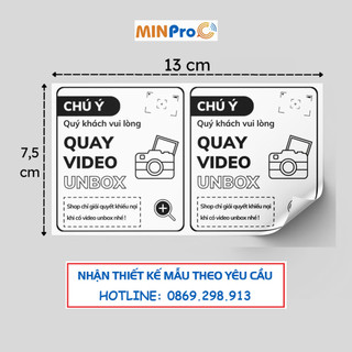 Set 50 phiếu giao hàng, tem dán hộp ghi mã vận đơn, lưu ý quay video mở hàng có keo dán sẵn gói hàng - MINPRO
