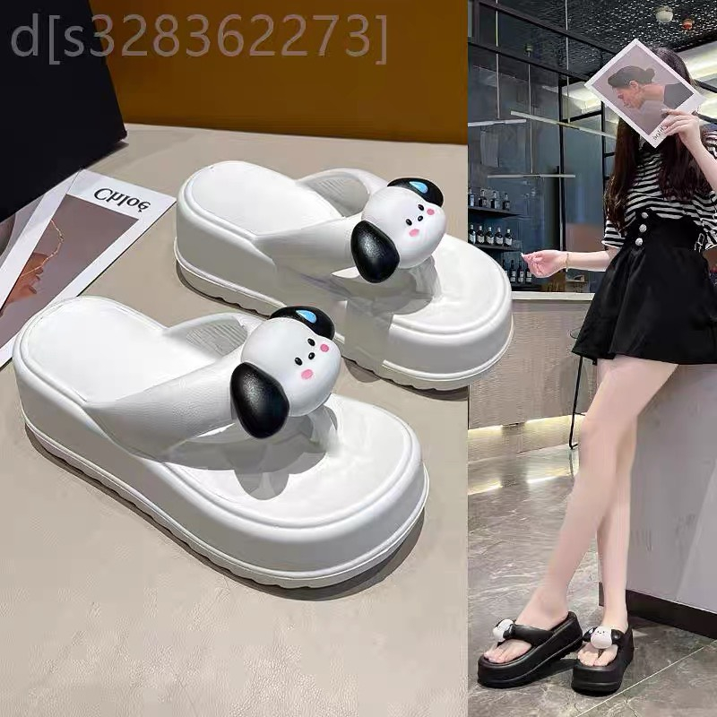 Dép Kẹo Nữ Hình Mặt Cún cao 7cm chống trơn trượt, siêu nhẹ