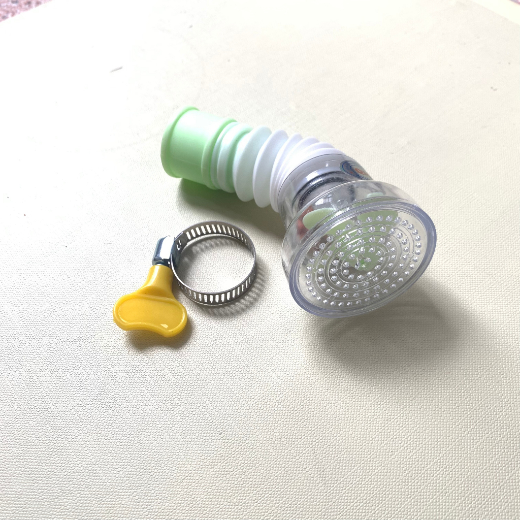 Đầu nối vòi lò xo tăng áp QMS - PK085 chất liệu nhựa ABS cao cấp xoay 360 độ tia nước chống bắn