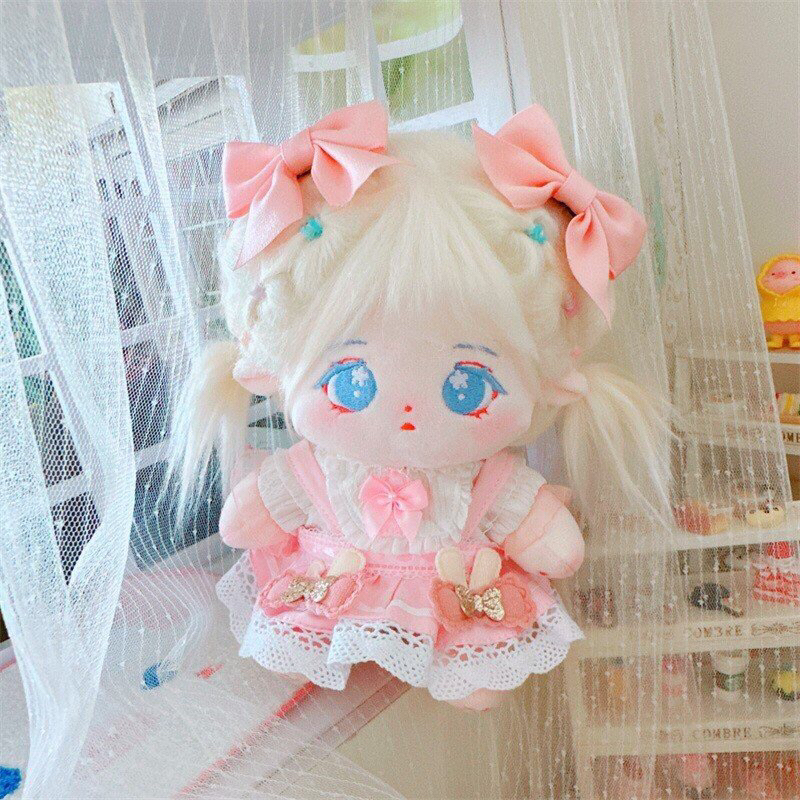 Set Váy Lolita Thỏ Hồng Dành Cho Bé Doll 20cm
