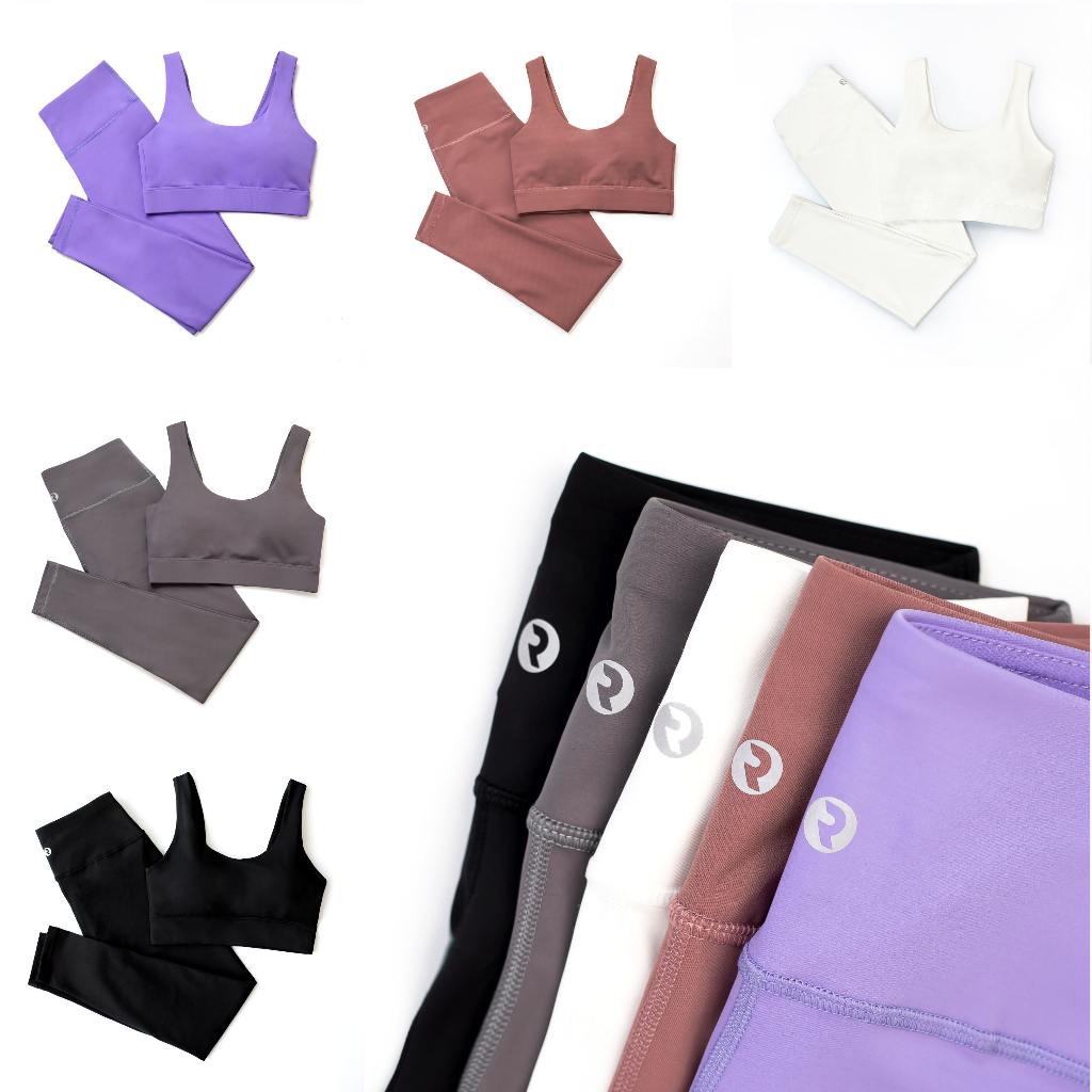 Set Bộ Đồ Tập Gym,Yoga,Aerobic Nữ Reeta Áo Có Mút Ngực,Quần Dài Lưng Cao Chất Vải Co Dãn,Thoáng Khí