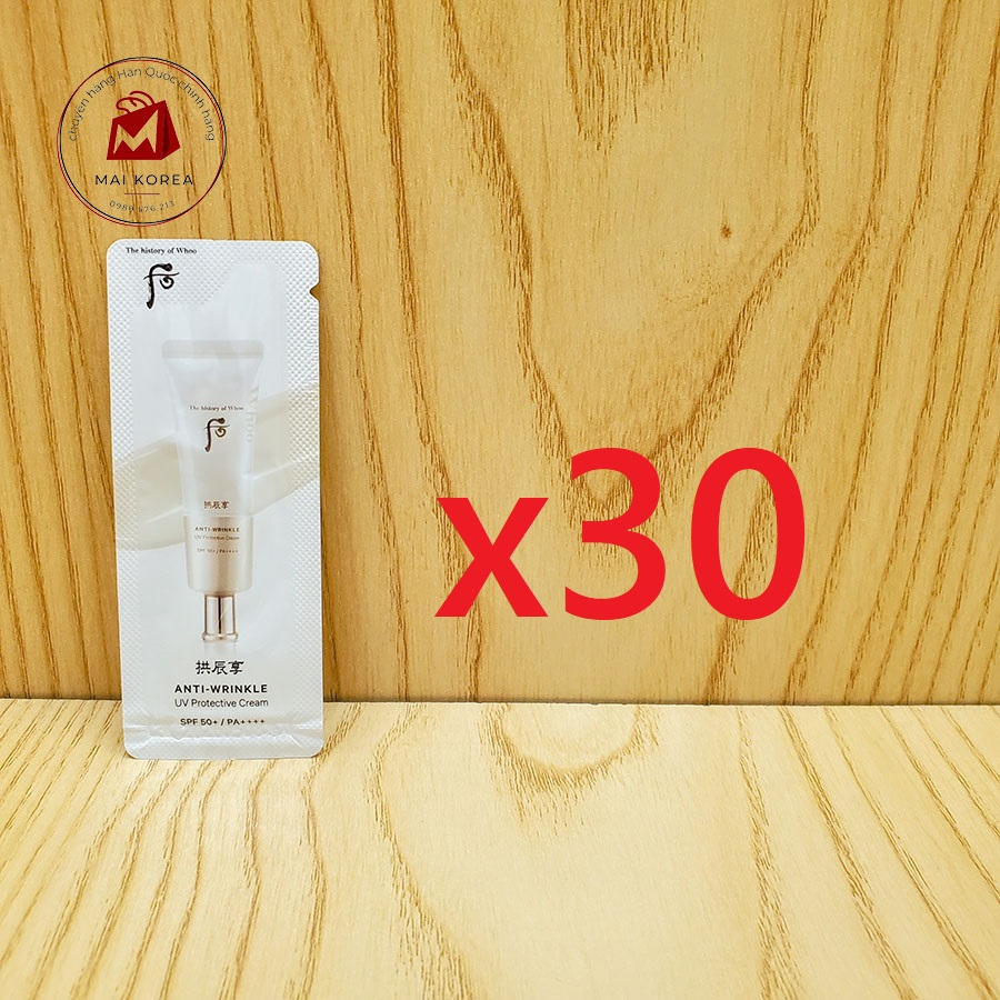 Kem chống nắng Whoo chống nhăn Anti-Wrinkle UV Protective Cream SPF50+/PA+++