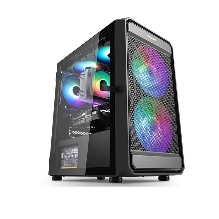 Vỏ máy tính Case Segotep Artist 2F [ĐEN] kèm 2 fan LED RGB / Kính cường lực (M-ATX, ITX)