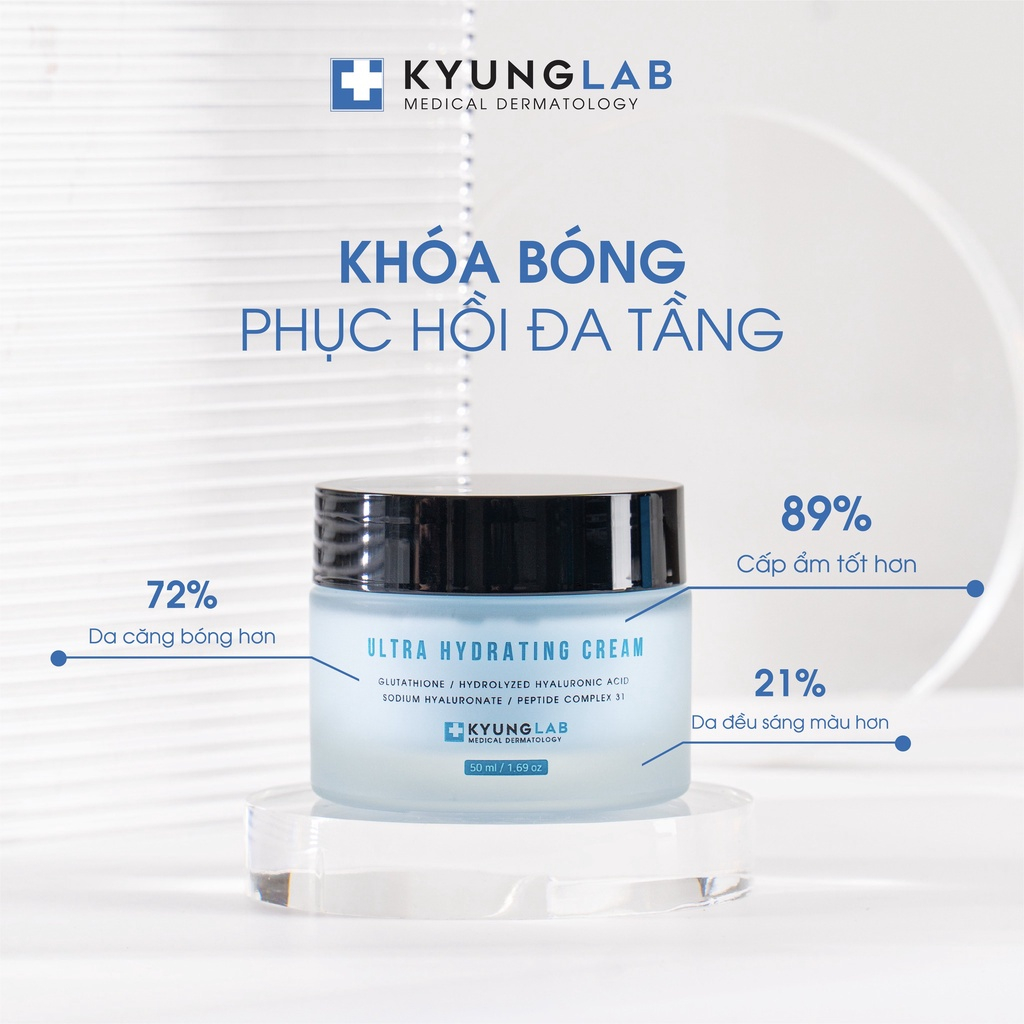 Combo trẻ hoá làn da KuyngLab Kem dưỡng Ultra Hydrating+Serum Hydra Ampoule+Xịt khoáng PDRN Therapy+Serum tế bào gốc PDR