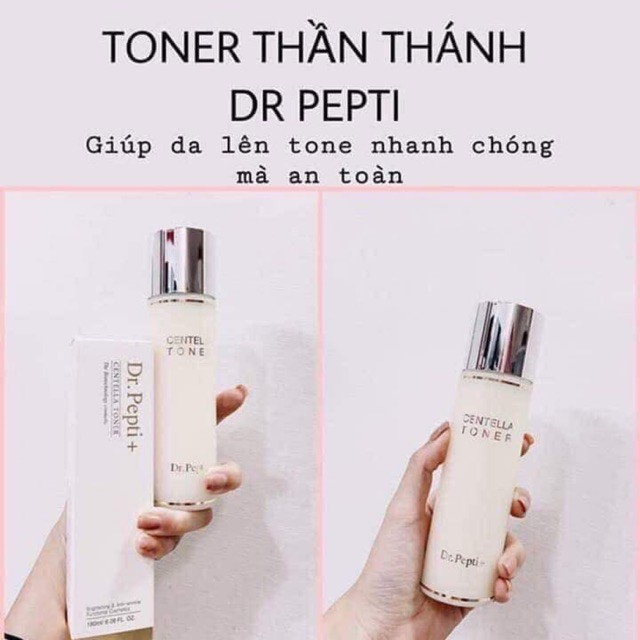 Nước Hoa Hồng Dr.Pepti Dưỡng Da Căng Bóng - Mịn Màng - Giảm Mụn 180ml