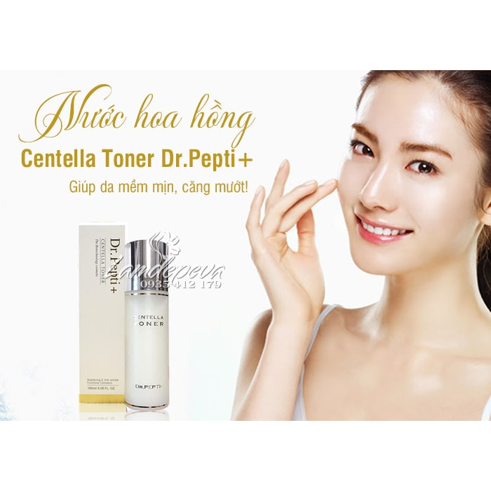 Nước Hoa Hồng Dr.Pepti Dưỡng Da Căng Bóng - Mịn Màng - Giảm Mụn 180ml
