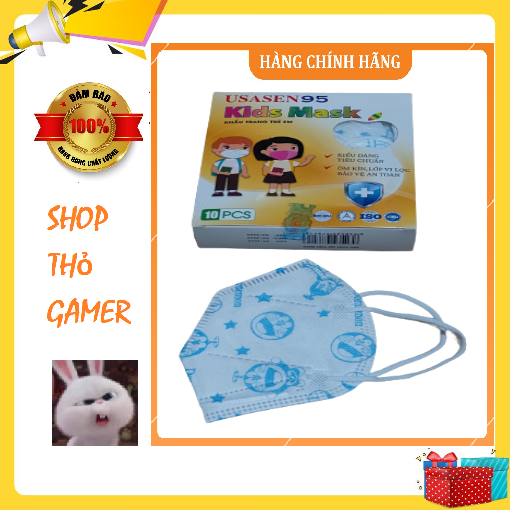 Hộp khẩu trang USASEN 95 Kids Mask chính hãng 10 cái