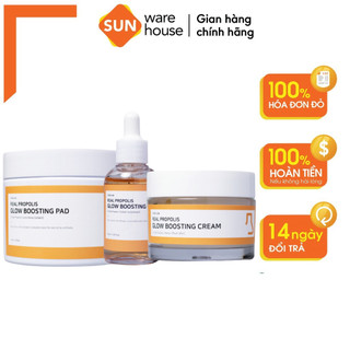Combo Dưỡng Sáng Da Bộ 3 Sản Phẩm Real Propolis Glow Boosting C'NEW LAB Giúp Da Trắng Sáng, Mịn Màng