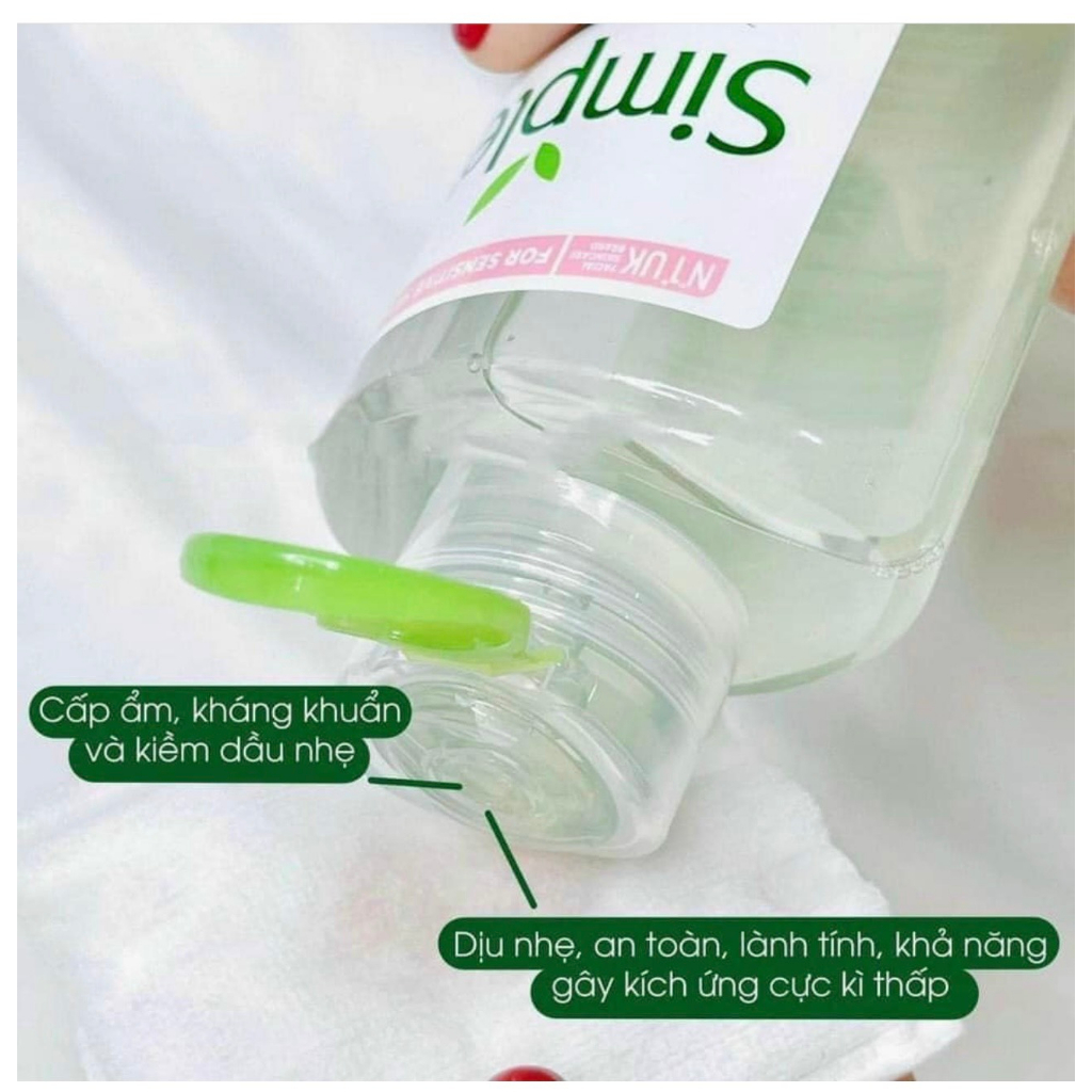 Nước Tẩy Trang Simple Micellar Cleansing Water Cho Da Nhạy Cảm 200ml