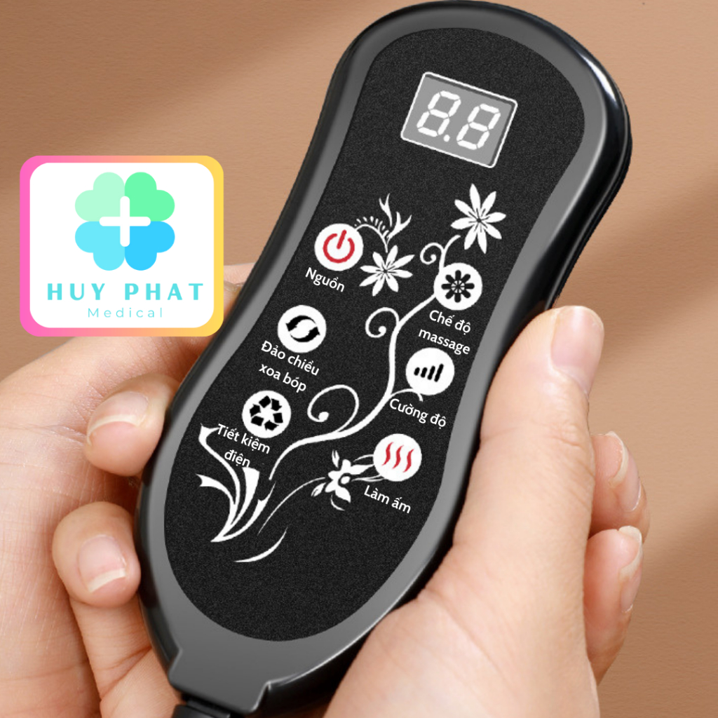 Gối massage hồng ngoại Renji cổ vai gáy lưng, 16 đầu massage chuyên sâu toàn thân