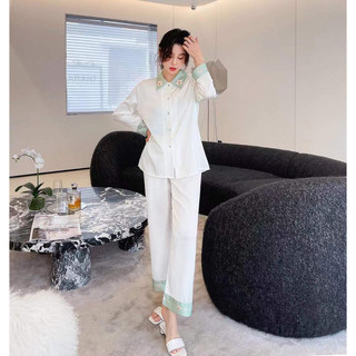 BỘ PIJAMA TAY DÀI QUẦN DÀI LỤA HT4427