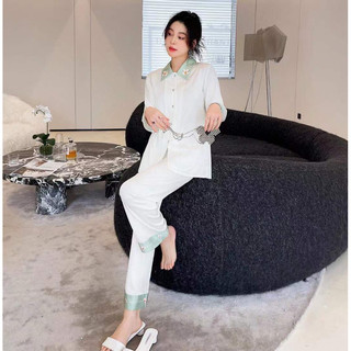 BỘ PIJAMA TAY DÀI QUẦN DÀI LỤA HT4427