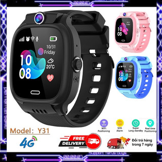 💎Đồng Hồ Định Vị Trẻ Em Y31 4G 💎Giám Sát Bé Từ Xa,Chế Độ Khân Cấp,Nghe Gọi,Pin Khỏe,Kháng Nước,Có Tiếng Việt - BH 6 T
