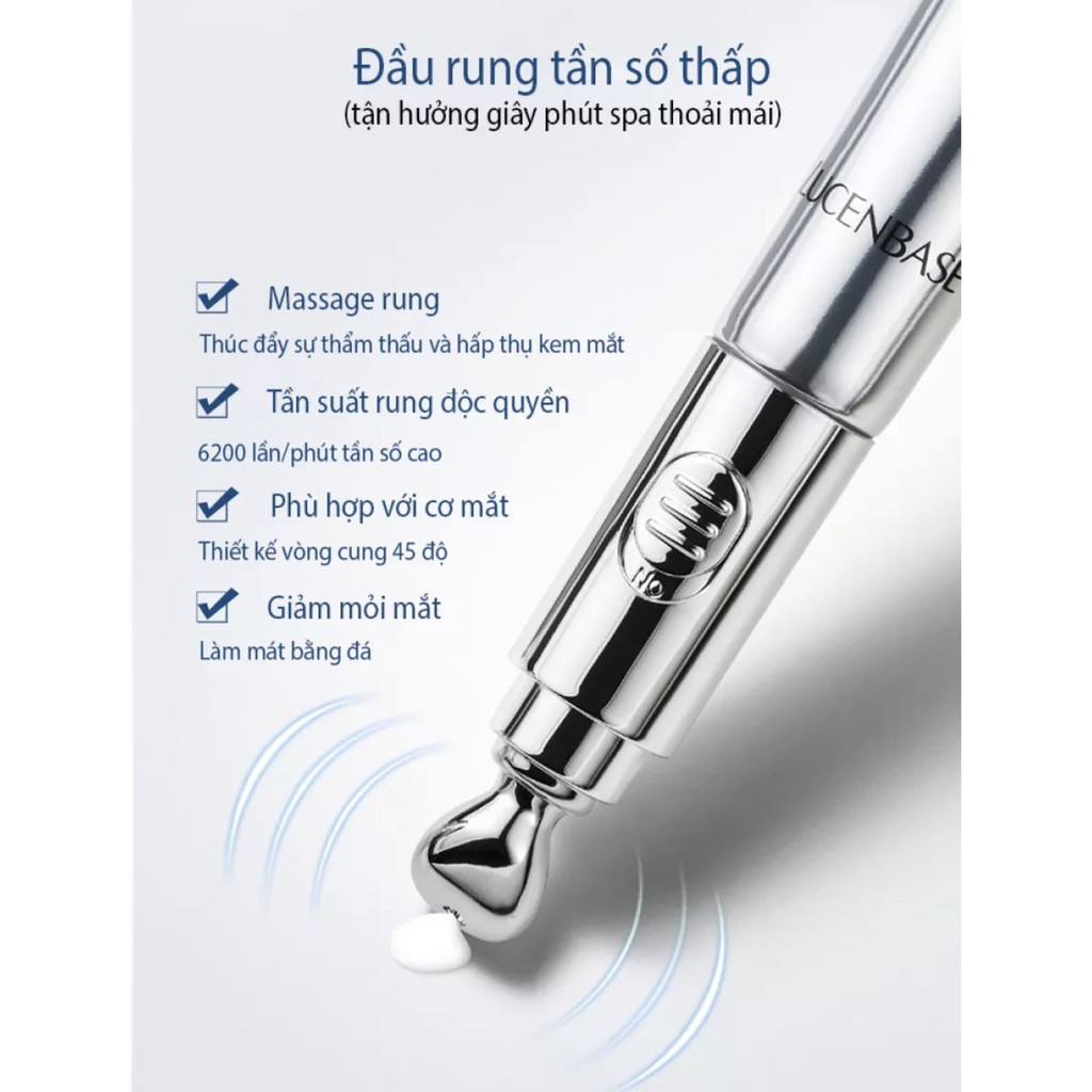 Kem Dưỡng Mắt Kèm Đầu Massage Lucenbase Sáng Da Dưỡng Ẩm 15g