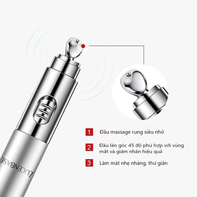 Kem Dưỡng Mắt Kèm Đầu Massage Lucenbase Sáng Da Dưỡng Ẩm 15g