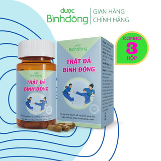 Combo 3 hộp Trật Đả Bình Đông của Dược Bình Đông - Giúp tan máu bầm, giảm sưng - hộp 60 viên nang