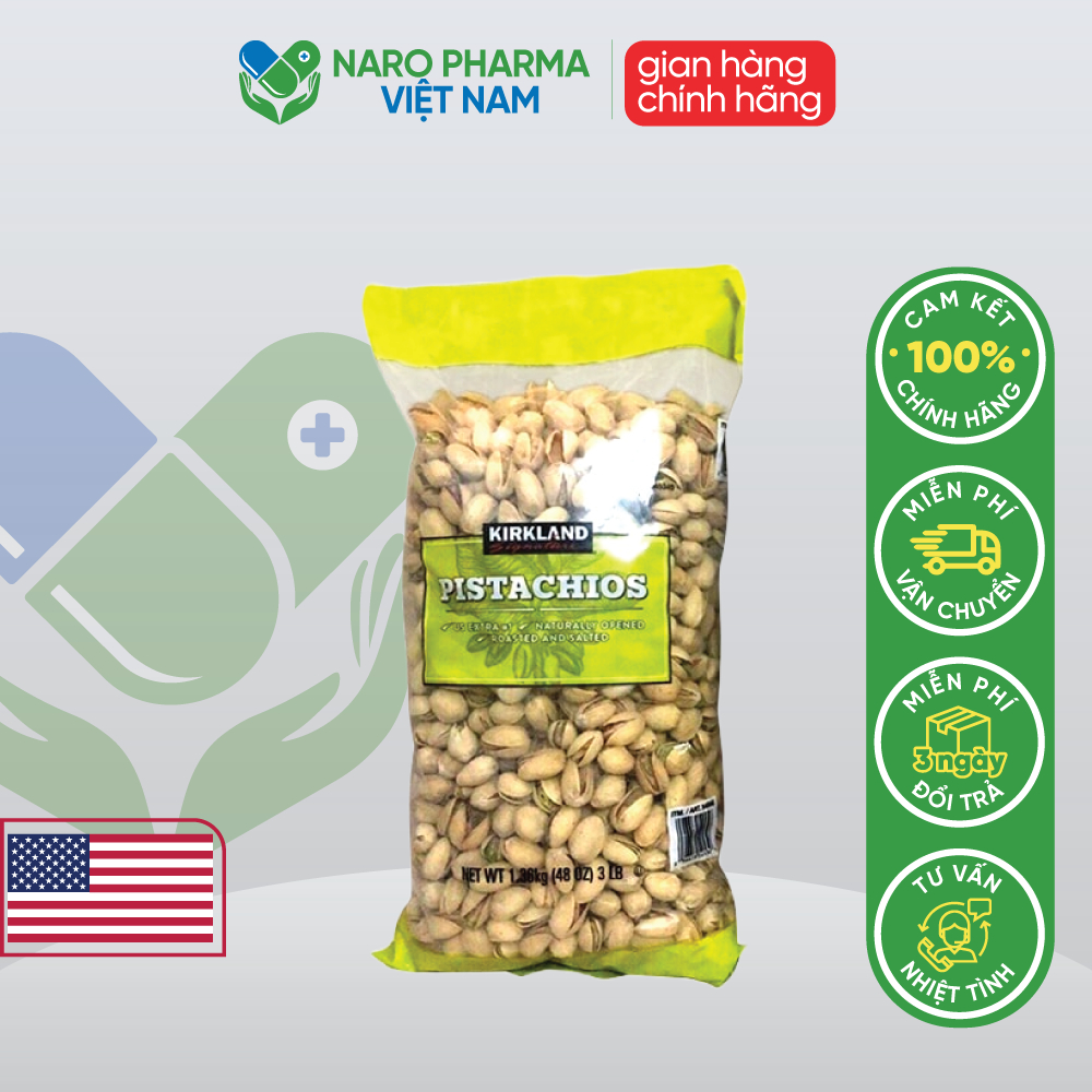 Hạt dẻ cười Kirkland 1.36kg nhập khẩu mỹ chính hãng