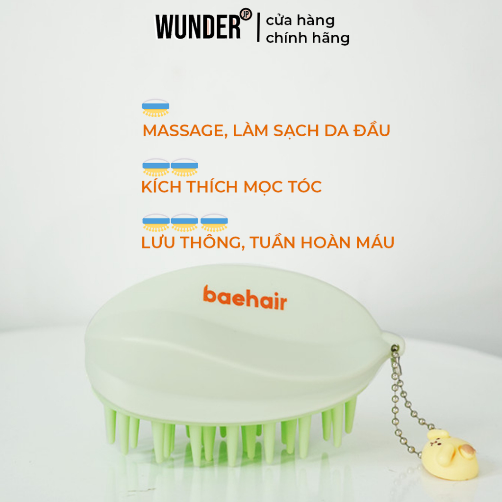 Lược gội đầu massage/ Công thái học Baehair, giúp làm sạch kích thích mọc tóc lưu thông khí huyết