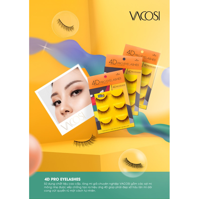 Lông mi giả chuyên nghiệp VACOSI 4D PRO EYELASH