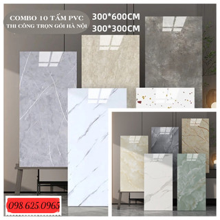 Miếng dán tường PVC màu vân đá cao cấp, mặt sau có sẵn keo chống nước cách nhiệt