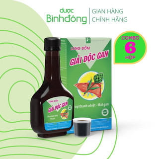 Combo 6 chai Long Đởm Giải Độc Gan Dược Bình Đông - Thanh nhiệt, mát gan - chai 280ml
