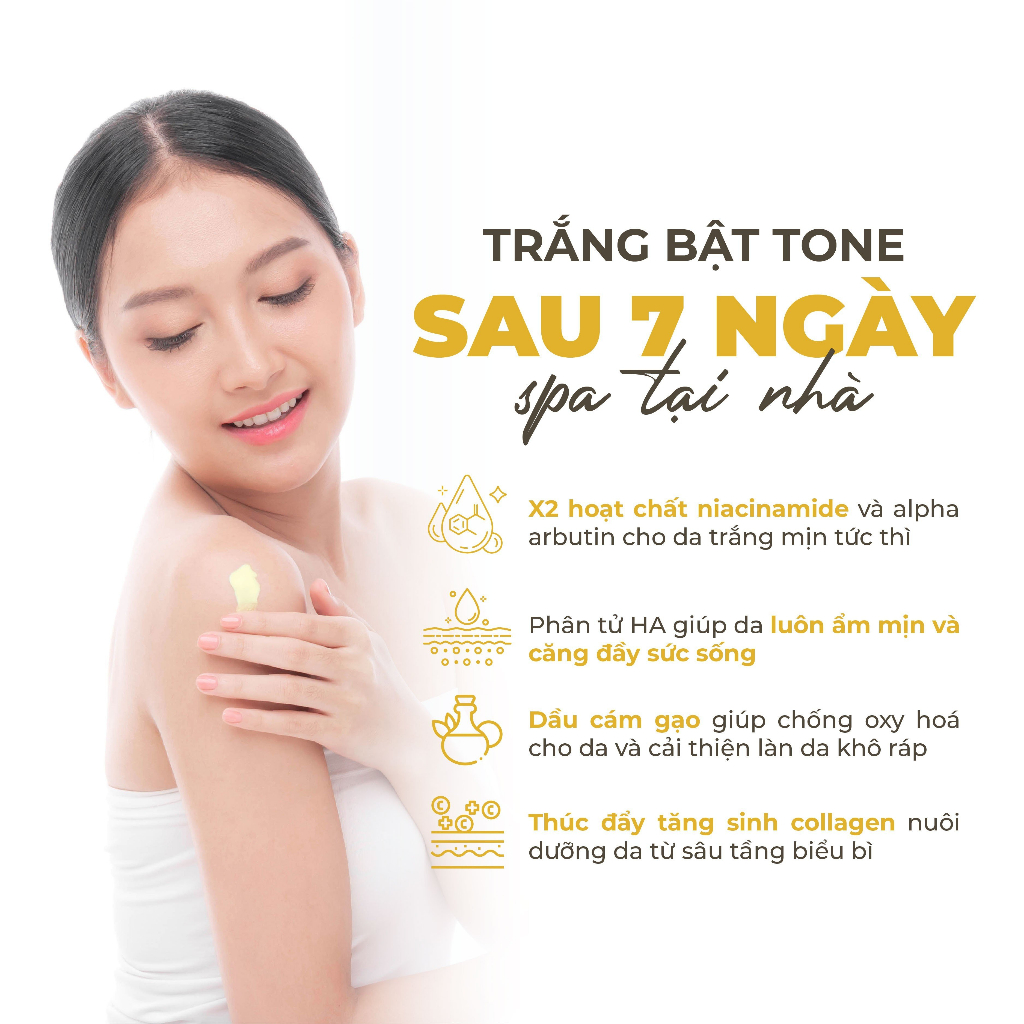 Kem dưỡng trắng da body JEONY cho da sáng mịn nâng tone nhẹ nhàng phù hợp mọi loại da